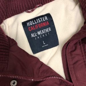 Holister All weather jacket in burgundy